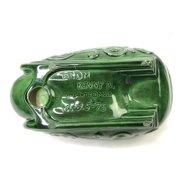 VTG 70s Atlantic Mold Ceramic Santa in Sleigh Christmas Candy Dish Centerpiece - Picture 8 of 11